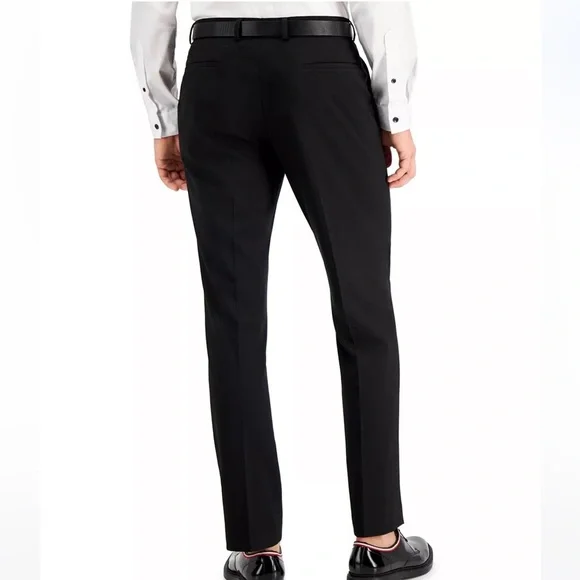 NWT INC BLACK MILAN SLIM FIT STRAIGHT LEG SUIT PANTS SIZE 30x30 - Picture 2 of 9